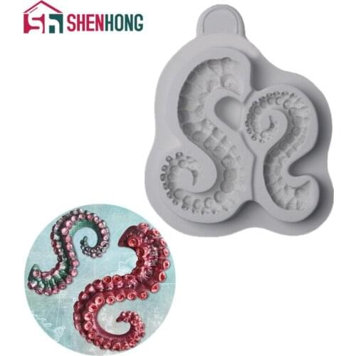 Sea Tentacles Silicone Mold for Fondant Cake Decor Cupcakes, Sugarcraft, Cookies, Candies, Cards and Clay Bakeware
