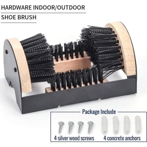 Boot Scrubber Cleaner Shoe Brush - Mountable Boot Scrubber Buffer for Boots, Shoes, Sneakers - Indoor/Outdoor Boot Scraper