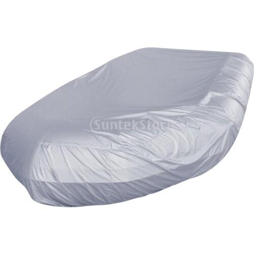 Heavy Duty Waterproof 420D Oxford Fabric UV Resistant Inflatable Boat/Dinghy/Tender Cover Storage Fits Length 7.5-17ft/2.3-5.2m
