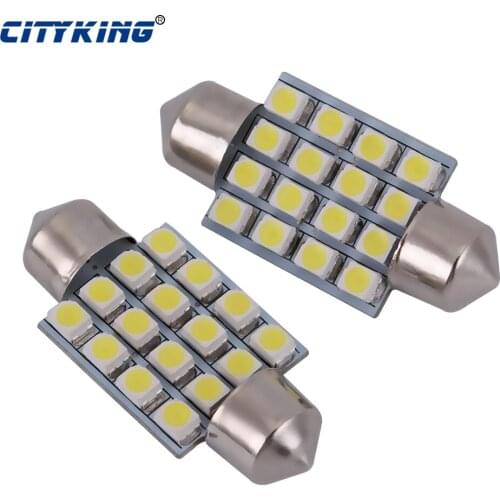 Car led dome light 36mm 39mm 41mm 31mm 16smd LED 1210 3528 smd Festoon led Dome light Auto Car Bulb Lamp Light Free Shipping