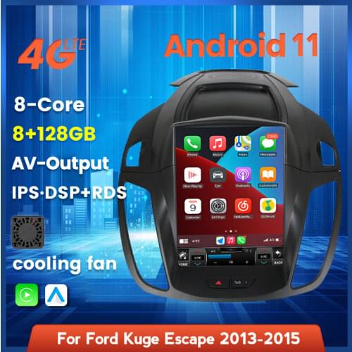 Tesla Vertical Screen 6G+128G Android 11 Car Radio for Ford Kuga 2 Escape 3 2012-2019 GPS Navi 4G LTE autoradio Stereo Headunit