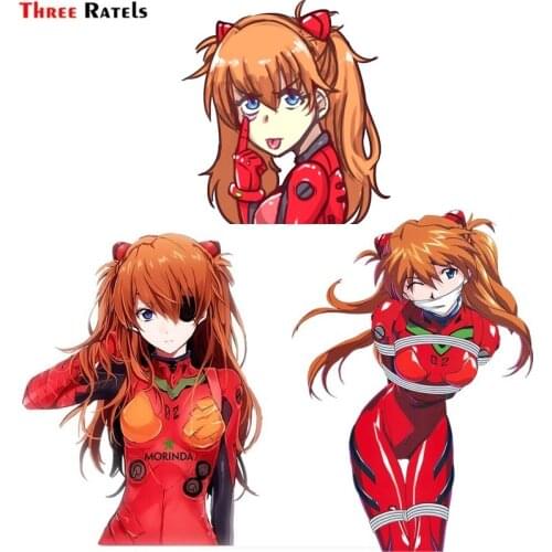 Three Ratels FC673 Asuka Langley Soryu car body sticker vinyl laptop decal bike bumper sticker