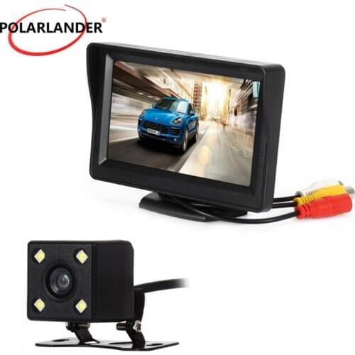 High quality 4 LED backlight display Rear view Car Reversing Camera and 4.3 inch Color TFT LCD Car Monitor