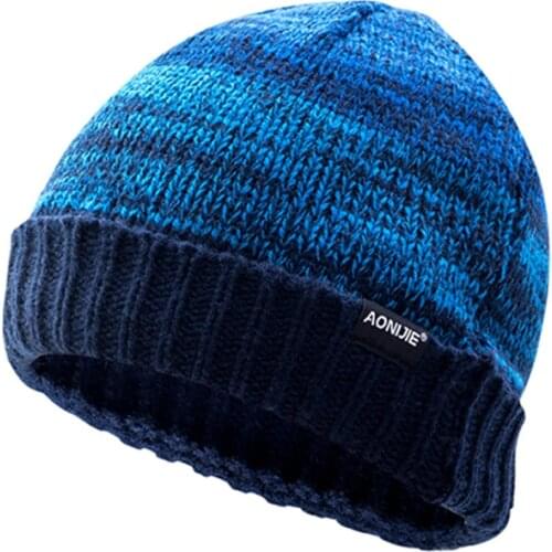 Aonijie Winter Knitted Hats Windproof Thick Cap Unisex Warm Snowboarding Caps For Trail Running Outdoor Sports Camping Hiking