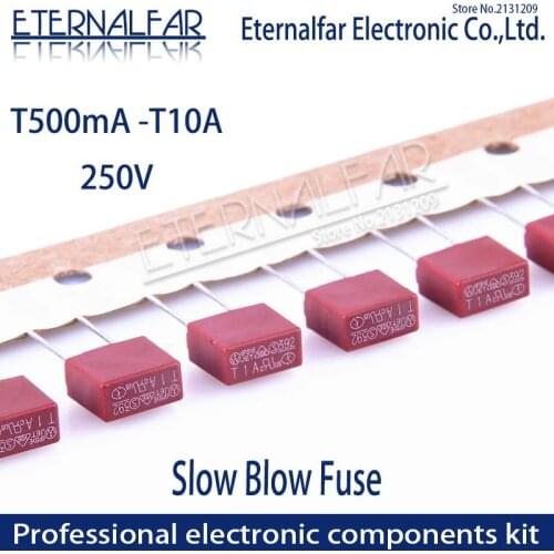 392 Square Fuse T50MA T500MA T1A T2.5A T3.15A T4A T5A T6.3A L 250V 932 Plastic T2A LCD TV Power Board Commonly Water Purifier