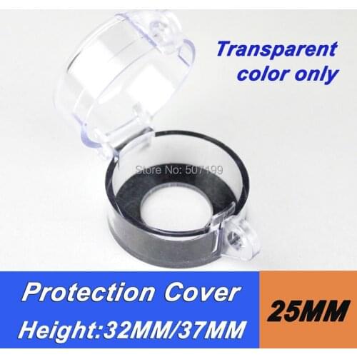 4pcs/lot protection cover installation diameter 25mm push button switch protection yellow transparent cover
