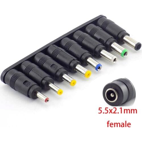 5.5x2.1mm DC Female Jack Universal Laptop Power Supply Adapter Conversion Head Notebook Charger Computer Cables Connector Plug
