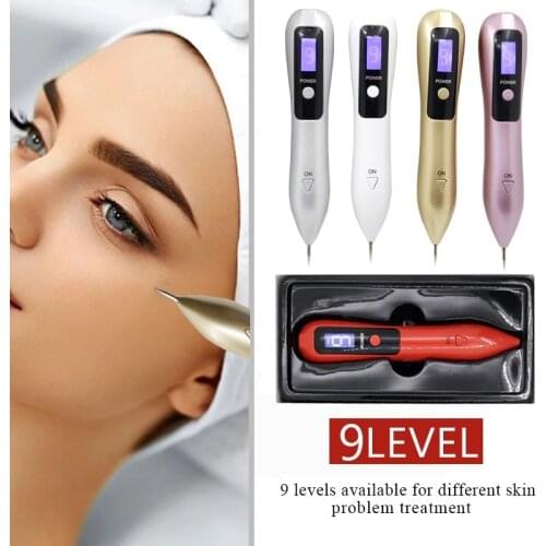 9 Level Plasma Pen LCD Display Screen Led Light Tattoo Mole Removal Device Wart Elimination Microcomputer Machine for Skin Care