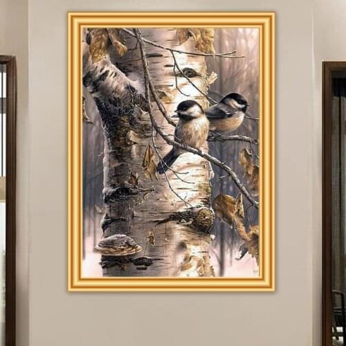 DIY 5D Diamond Painting Birds landscape Cross Stitch Kit Full Diamond Embroidery Animal Mosaic Picture of Rhinestones Home Decor