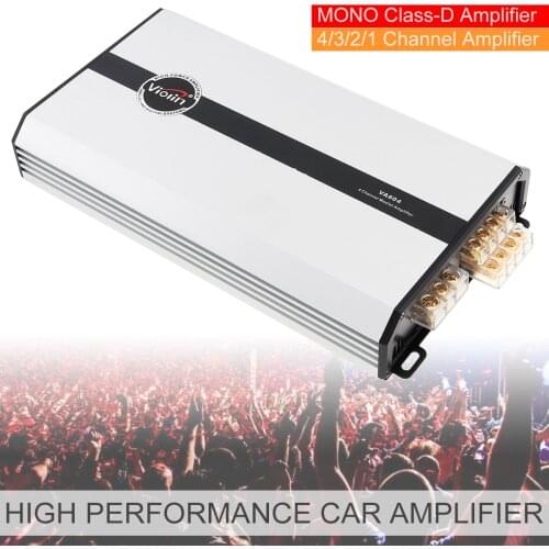 Car Audio Amplifier VA604 4 Channel Class D Digital High Performance Car Stereo Amplifier Car Media Systems for Car Home Audio