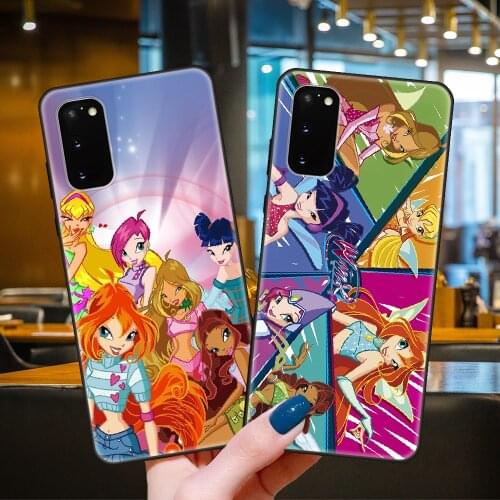 Phone Case For SamSung Galaxy S20 S10 S9 S8 S7 S6 Plus E Lite Ultra Edge Black Cover Coque Art Etui 3D Shell Silicone Girl Winx