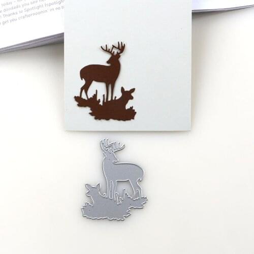 DUOFEN METAL CUTTING DIES 2019 New wild mum and baby deer stencil for DIY papercraft projects Scrapbook Paper Album