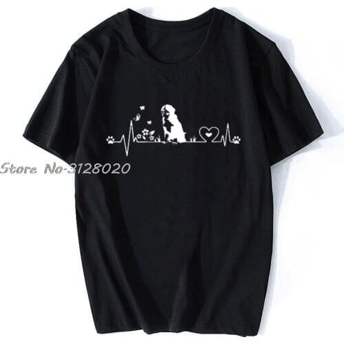 Men T Shirt Bernese Mountain Dog Heartbeat Women t-shirt Men Cotton TShirt Tees Tops Streetwear Harajuku