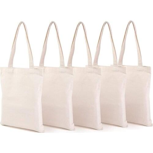 Canvas Fabric Reusable Cloth Bags,School Tote Bags,Grocery Shopping Bags,Environmentally Friendly Reusable Shopping Bags