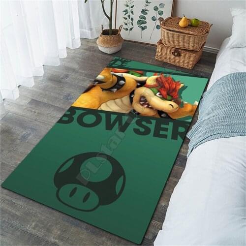 Bowser carpet Square Anti-Skid Area Floor Mat Rug Non-slip Mat Dining Room Living Soft Carpet Kids Cartoon Game Mat