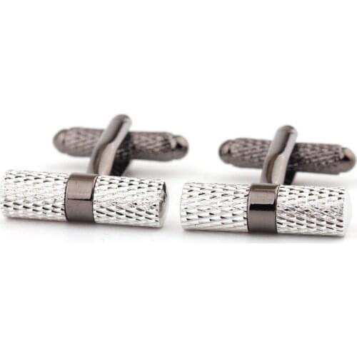 Round black and white form a complete set of cufflinks French high-grade shirts men cufflinks sleeve nail free shipping