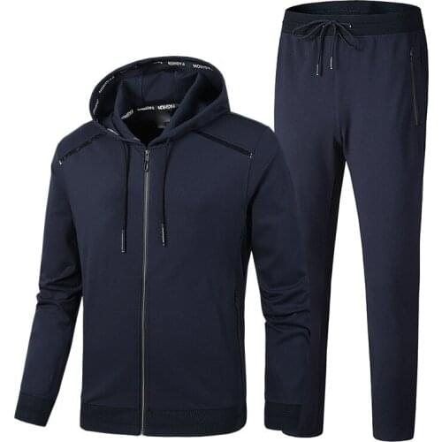 Spring and Autumn Mens Hooded Jacket Fashion Suit Men Extra Large L-5XL 6XL 7XL 8XL 9XL Sportswear Casual Set Red Blue Black