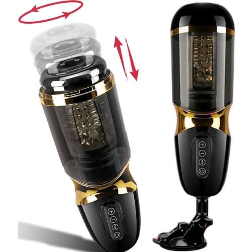 Powerful Automatic Telescopic Rotation Masturbator Adult Sex Toys For Men Real Vagina Pussy Masturbation Cup Penis Massager Shop