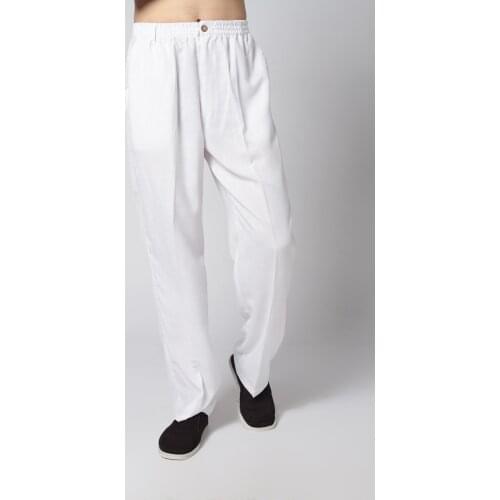 Shanghai Story new Chinese Style Clothing tai chi Pants Men KungFu pants kung fu taiji clothing White Color