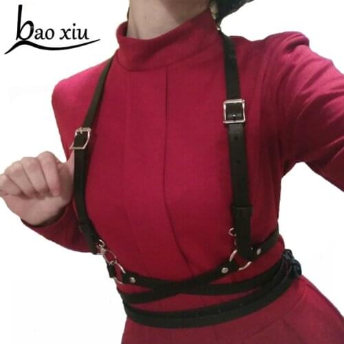 2019 Sexy Pu Leather Harness Belts women Bra Waist Belt Bondage Cage Leisure body chest Ladies Straps Suspenders Accessory
