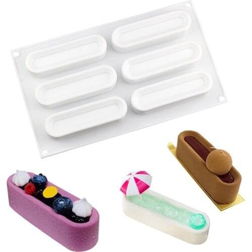 DIY Long strip shape silicone cake mold dessert bread chocolate candy mould Confectioner tools cake decoration baking mold