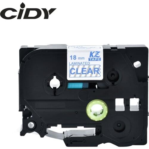 CIDY compatible tze-143 tze143 tze 143 tz 143 Tz143 Blue on Clear 18mm*8m label tape ribbon cassette for brother label printer