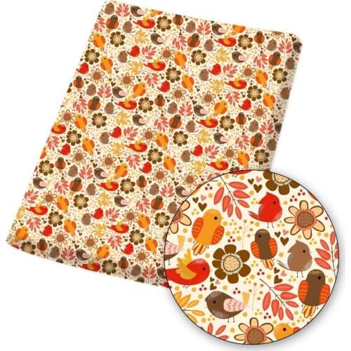 Polyester Cotton Fabric Cartoon Birds Printed Cloth Fabric Sheets For DIY Craft Home Textile Dress Sewing Materials 45*145cm/pc