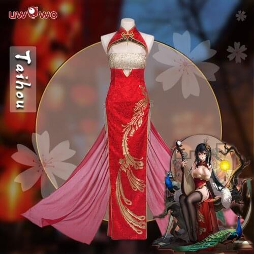 UWOWO Game Azur Lane Taihou Cheongsam Ver. Cosplay Costume Sexy Women Dress