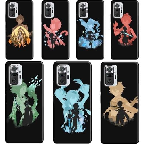 Xiao Zhongli Genshin Impact Phone Case For Xiaomi Redmi Note 10 8 9 Pro Note 8T 9S Coque For Redmi 9C 9T K40 7A 8A 9A