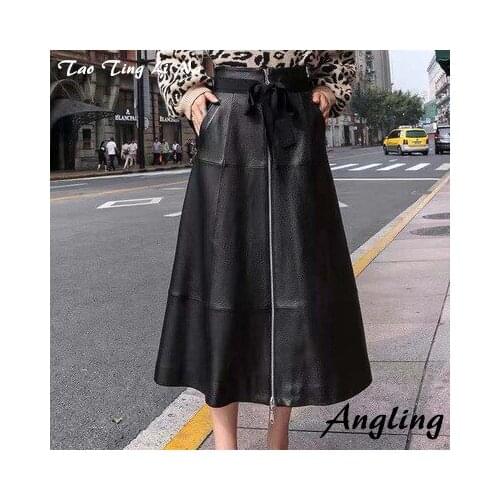 Top brand New Fashion 2020 Genuine Sheep Leather Skirt G45 high quality