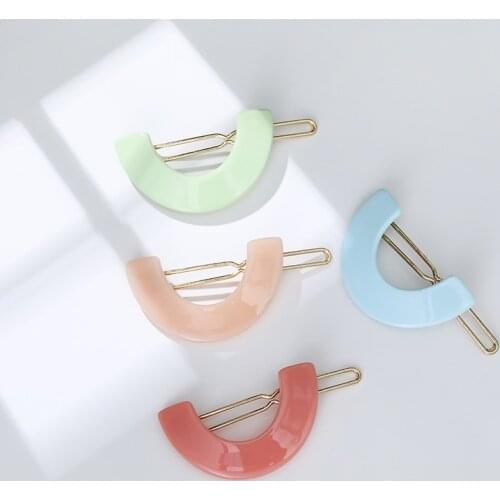 Print Geometric Hair Clips Barrettes Girls Cute Hairpins Colorful Headbands For Kids Hairgrips Hair Accessories