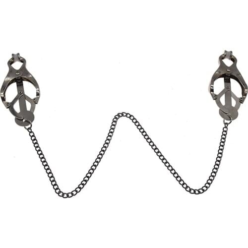 1 Pair Nipple Clamps With Chain Clips Metal Bell Flirting Teasing Sex Flirt Bondage Kit Slave Bdsm Accessories