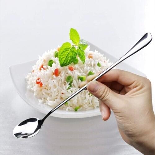 1pcs Stainless Steel Ice Tea Cream Long Handle Spoon Flatware Kitchenware Utensils #1871