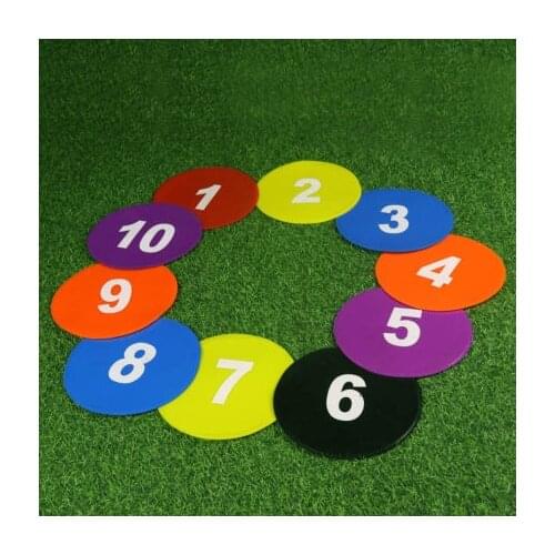 23CM 30CM Digital logo plate flat logo plate non-slip football logo plate logo bucket obstacle football training equipment