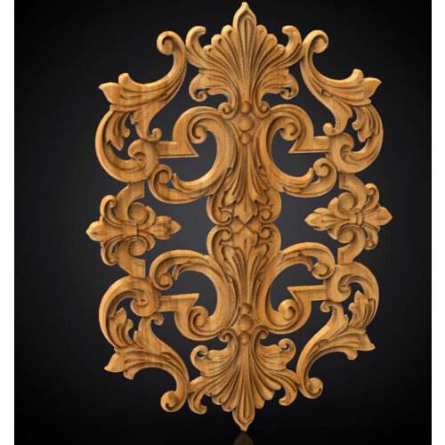 Decor carved flower 3D model for cnc 3D carved figure sculpture machine in STL file 3D furniture decoration Decor