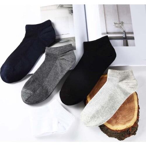 5pairs/lot Men Short Socks Solid Casual Style Cotton Mens Breathable Mesh Socks Sox Summer Calcetines Hombre Ankle Sock