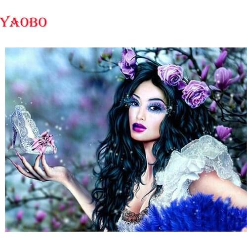 5d Diy Diamond Painting Princess Beauty diamond rhinestone full square round diamond embroidery mosaic needlework home decor