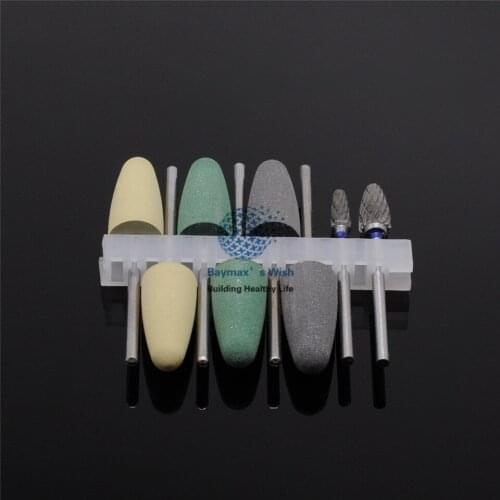 Dental 8Pcs HP Resin Base Acrylic Polishing Burs Drill Polisher Rotary For Dentist Lab Item