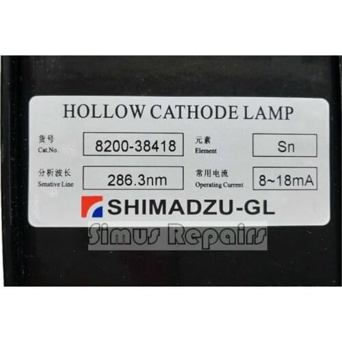 8200-38418 Shimadzu AA Atomic Absorption WondaLamp Element Lamp L233-50NQ Sn