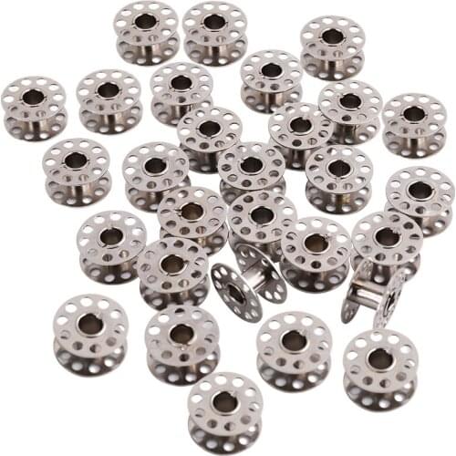 INNE Sewing Machine Accessories Tool 30/50/100/200Pcs Metal Bobbins Spool Supplies High Quality Craft Stainles Steel For Brother