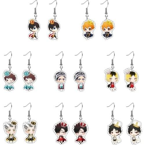 Anime Haikyuu Acrylic Earring Cute Cartoon Funny Jewelry
