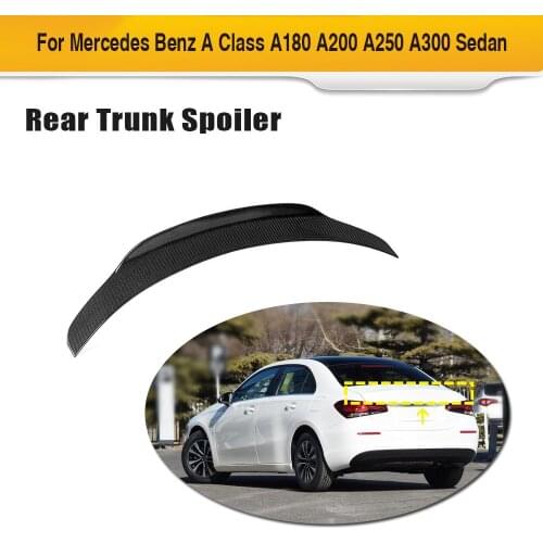 Auto Car Rear Spoiler Wing for Mercedes-Benz A Class W177 Sedan 2019 2020 A220 Rear Trunk Boot Lip Carbon Fiber