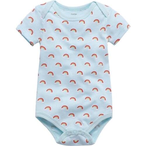 Baby Siamese clothes summer thin section male baby clothes cotton pajamas summer short-sleeved newborn children summer dress