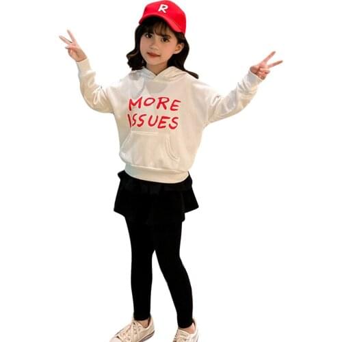 Kids Clothes Letter Girls Outfits Sweatshirt + Leggings Teenage Clothes For Girls Spring Autumn Kids Tracksuit 6 8 10 12 14