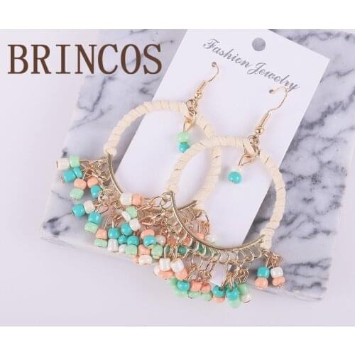 Bohemian style long earrings earrings statement fashion gifts womens jewelry fashion statement personality pendant geometry ccc