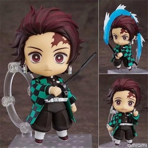 Kimetsu no Yaiba Tanjirou Action Figure 1193# 1194# PVC Toy Anime Demon Slayer Tanjirou Figurine Cute Toys 100mm