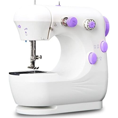 Electric Sewing Machine Multi-Function Portable Crafting Sewing Machine with Foot Pedal 2-Speed Adjustable