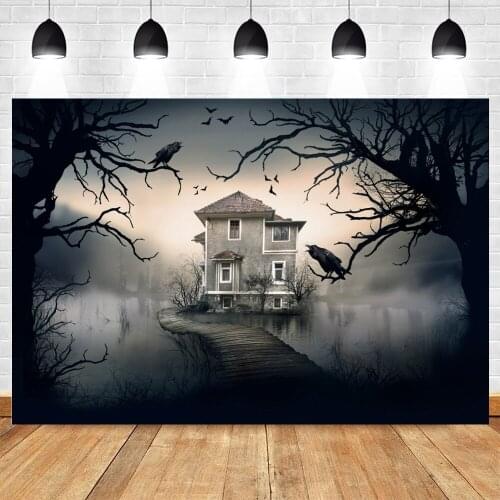 Yeele Halloween Backdrop Photocall Terror Castle Bat Baby Portrait Party Decor Photography Photographic Background Photo Studio
