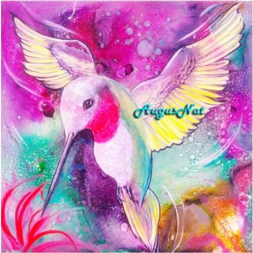 Hummingbird oil painting by number canvas birds diamond painting full square diy wall art animal diamond dotz kit picture decor
