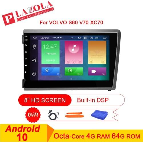 IPS DSP Car Multimedia Player Android 10 For VOLVO S60 V70 XC70 2000 2001 2002 2003 2004 AutoRadio Head Unit GPS Navigation DVD